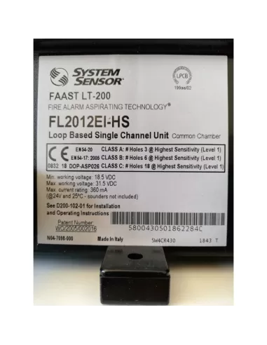 Notifier fl2012ei-hs doble golpe de canal único basado en bucle